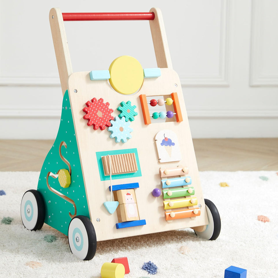Asweets wooden baby walker push and pull supports early mobility and exploration