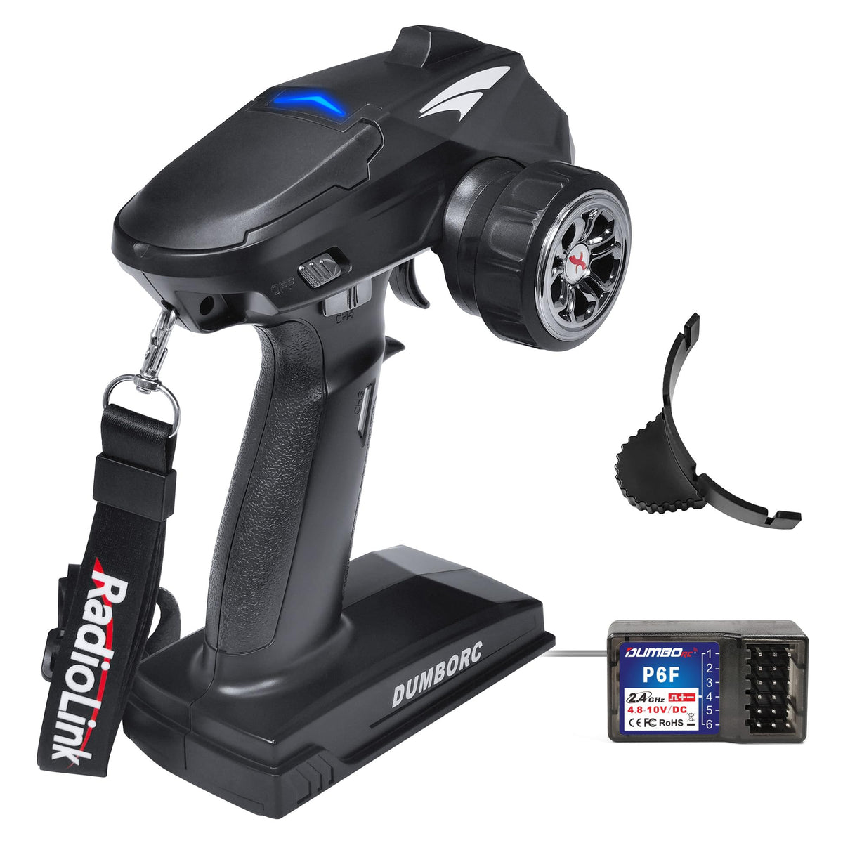 ATA HOBBY DUMBORC X4 front view, compact transmitter with fast 3 ms response for precise control.