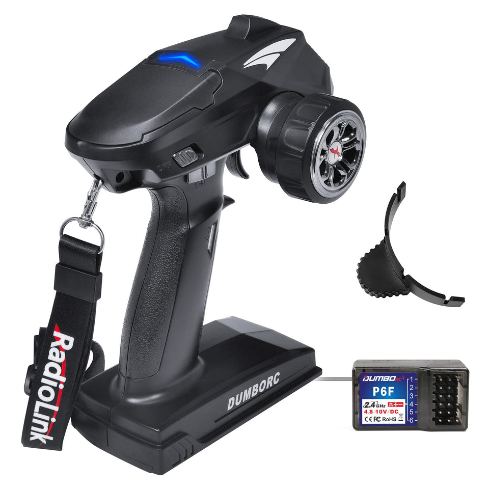 ATA HOBBY DUMBORC X4 front view, compact transmitter with fast 3 ms response for precise control.