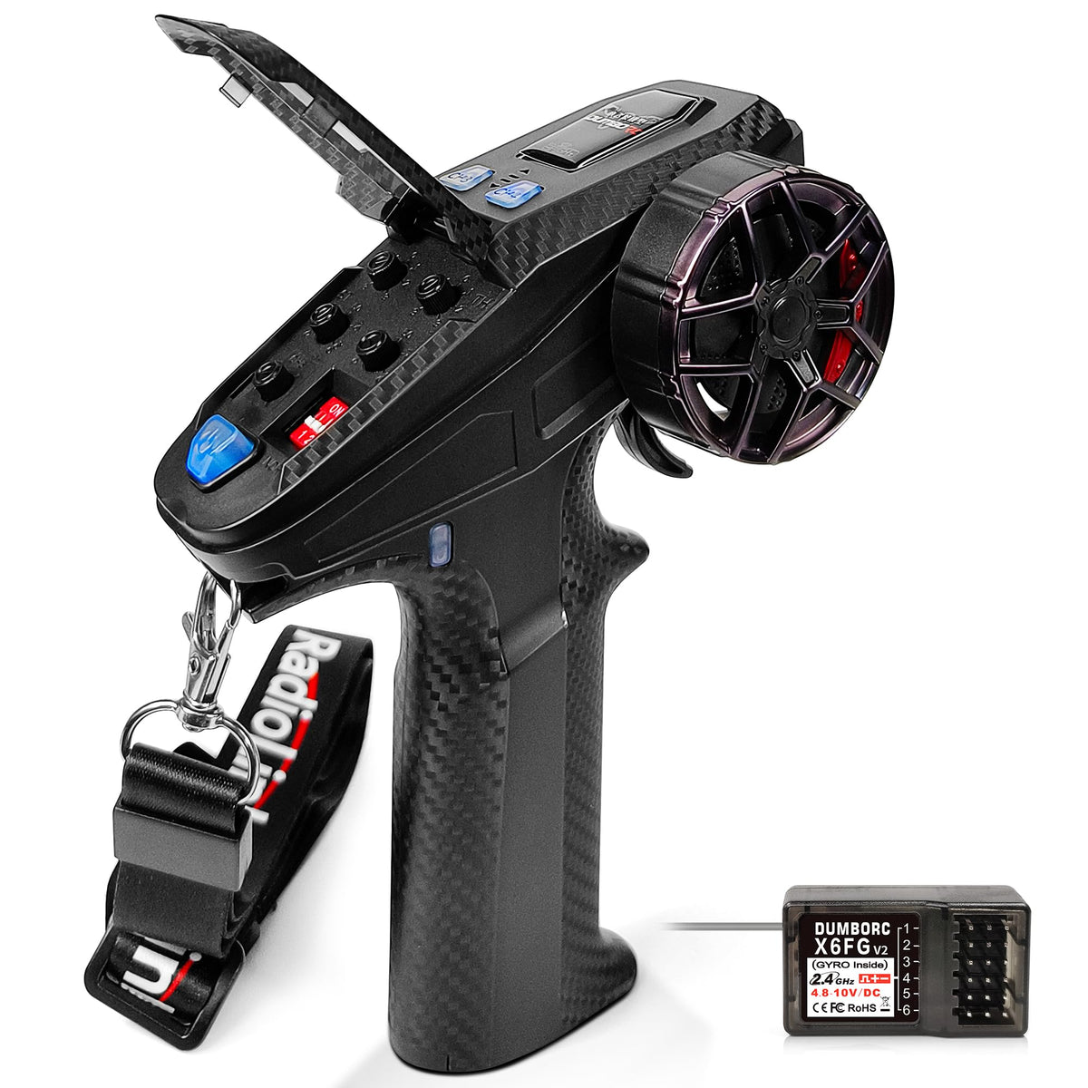 ATA HOBBY Dumborc X6PM-350 transmitter front view for precise control