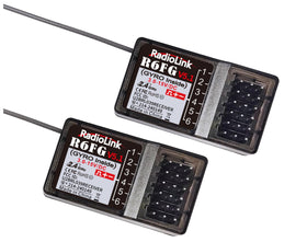 ATA HOBBY Eighteenup R6FG receiver front view showing compact design for tight spaces in RC cars