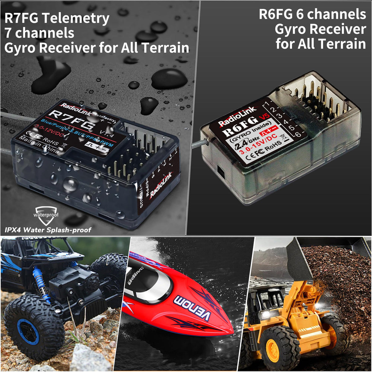 ATA HOBBY Telemetry display on RC6GS V3 for quick vehicle status.