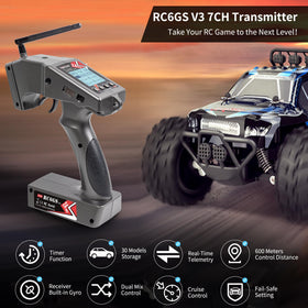 ATA HOBBY Radiolink RC6GS V3 transmitter side view for compact, easy handling.