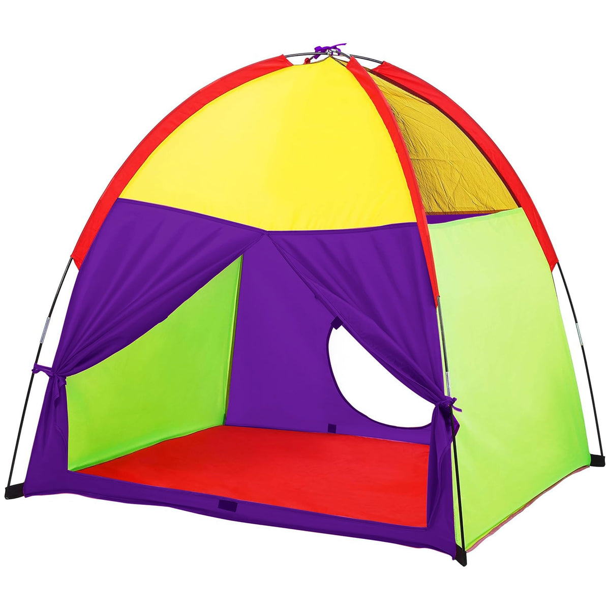 ATDAWN Kids Play Tent pop-up setup in minutes enables quick indoor fun.