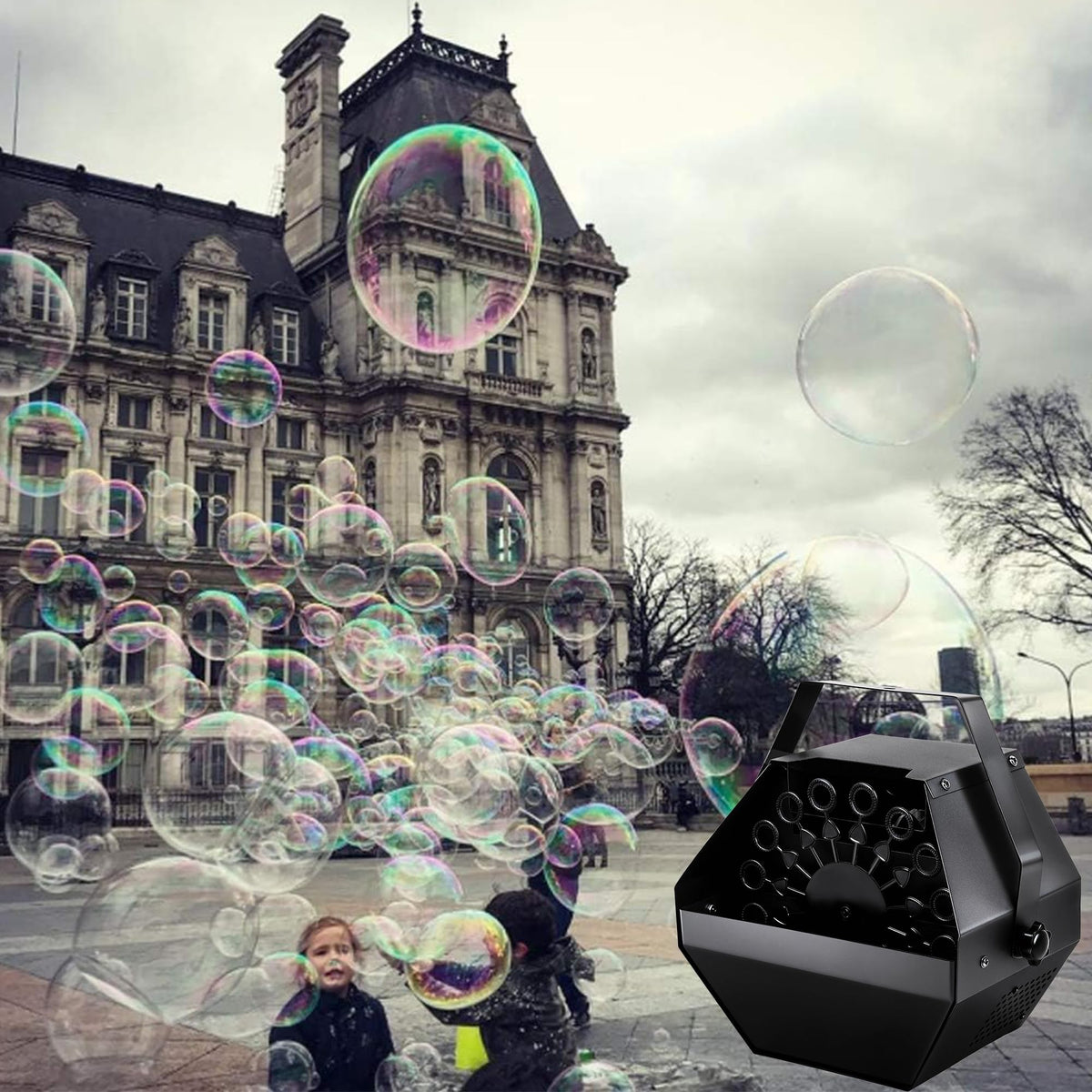 ATDAWN party occasions display shows versatile bubble effects.