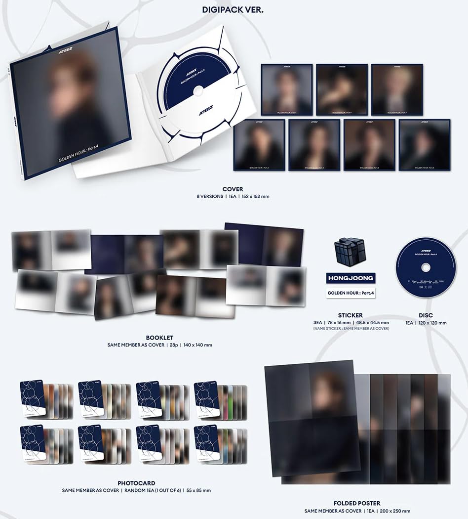 ATEEZ GOLDEN HOUR Part.4 MINGI disc image highlighting the CD and collectible packaging.