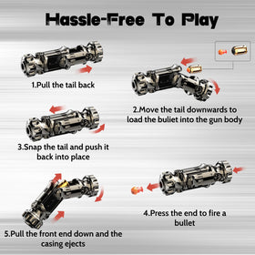 ATESSON 4-in-1 fidget gun toy ratchet mode boosts concentration.