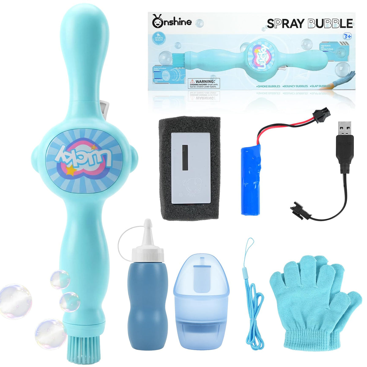 ATG 2026 fog bubble machine in blue front view for magical events