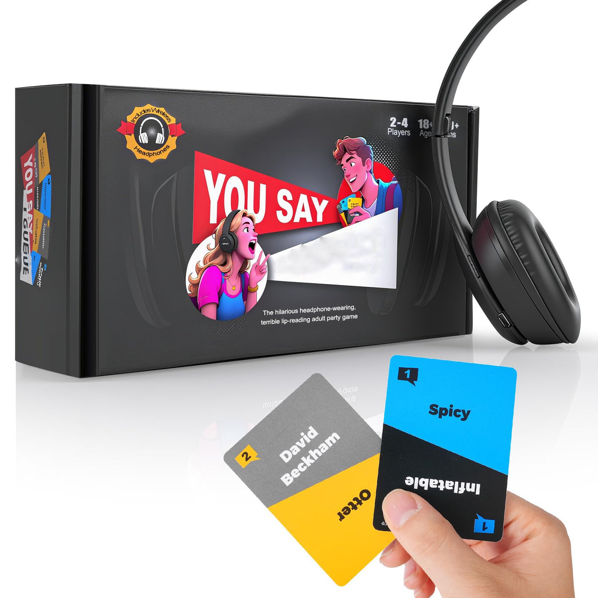 ATG You SAY I Speculation box front, great for adults' gatherings and laughs.