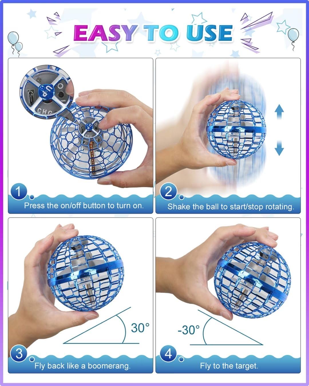 ATHLERIA pink flying orb ball cage safety keeps exploration gentle