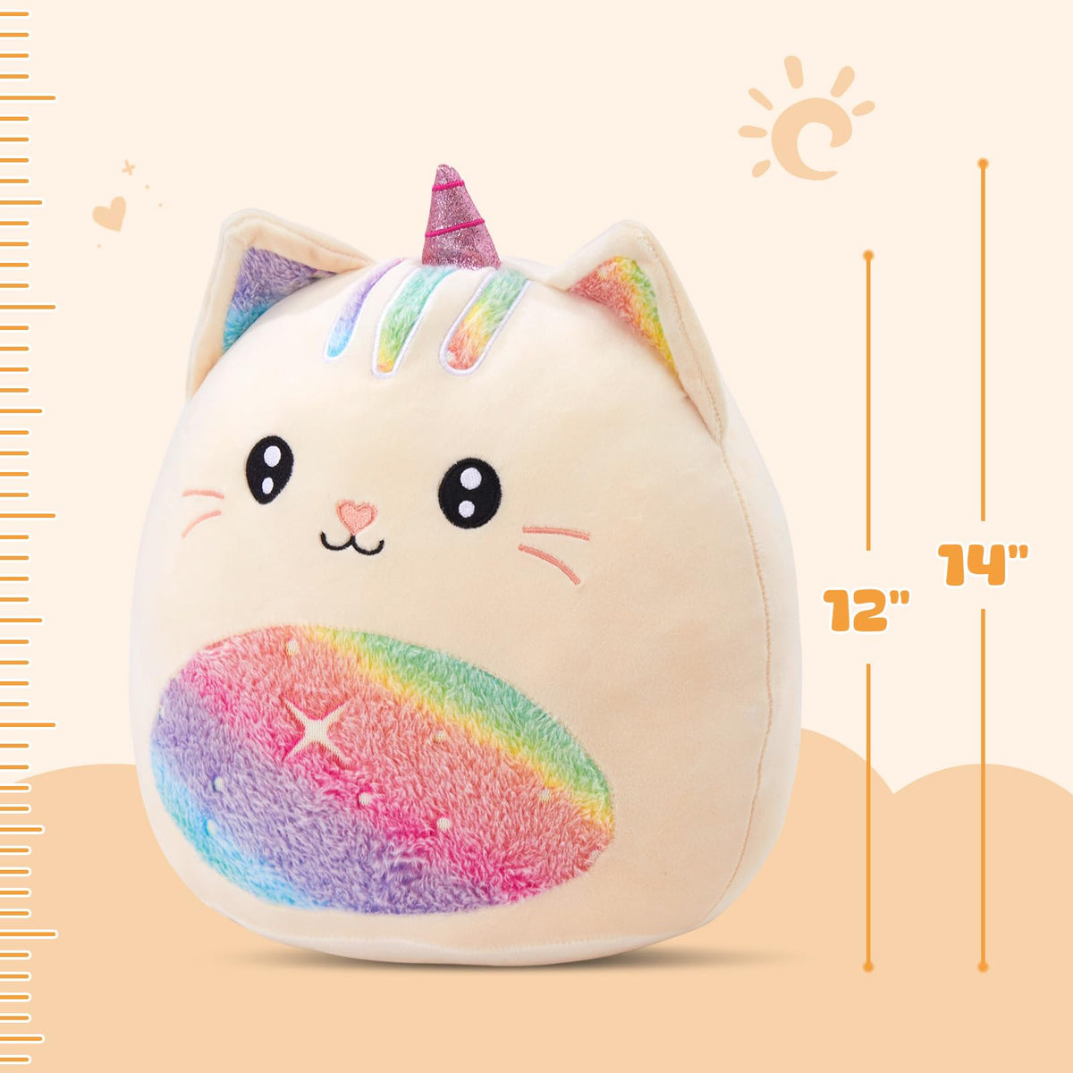 Athoinsu 14-inch plush toy fabric feels ultra-soft and kid-friendly
