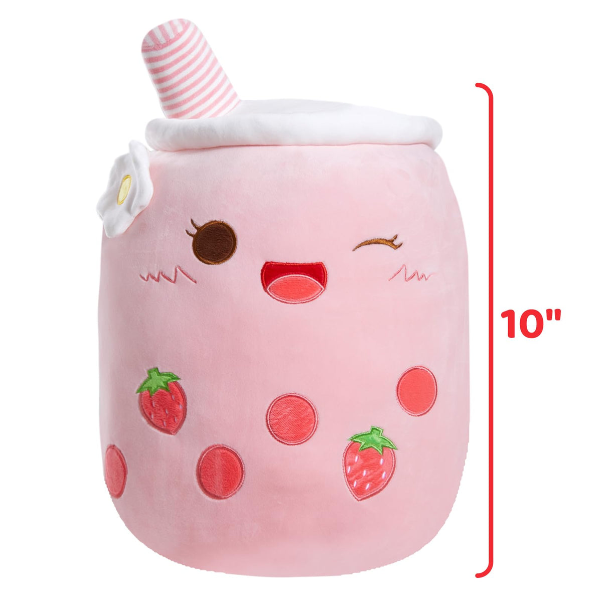 Athoinsu boba tea snuggle pillow is a travel friend for journeys