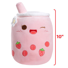 Athoinsu boba tea snuggle pillow is a travel friend for journeys