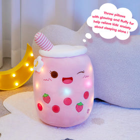 Athoinsu colorful LED boba plush doubles as charming decor piece
