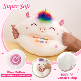 Durable stuffed unicorn pillow ideal for bedtime and hugs