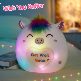 LED glow unicorn pillow by Athoinsu providing gentle illumination