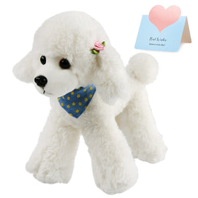 Athoinsu Realistic White Poodle Plush provides comforting companionship for kids