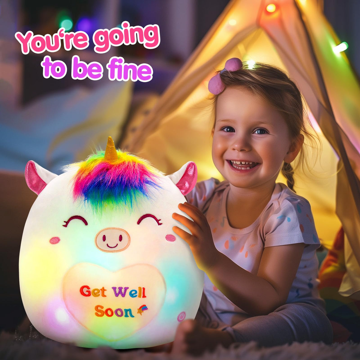 Squishy unicorn plush from Athoinsu suitable for playtime stories