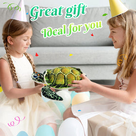 Athoinsu turtle plush is easy to hand-wash for quick cleanup