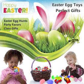 Atiger 18-piece set enhances party favors with durable, reusable plastic eggs.
