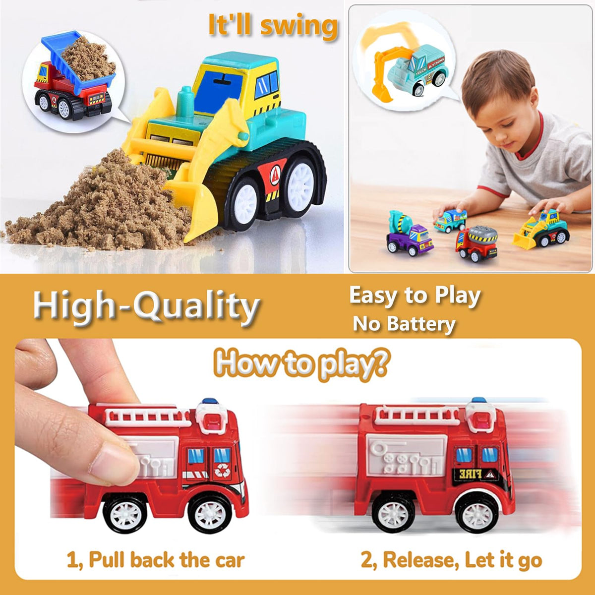 Atiger easy pull-and-go vehicles spark active play with quick releases and smooth starts.