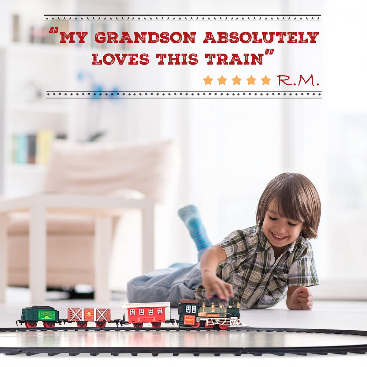 Atlasonix Arizona 1901 track layout showing modular rails for easy setup