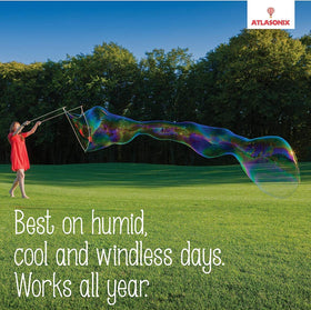 Atlasonix bubble play setup outdoors encourages imaginative exploration