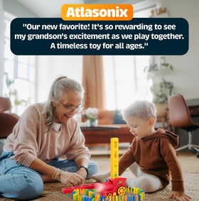 Atlasonix Domino Train makes family fun with shared, creative domino challenges.