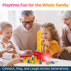 Atlasonix Domino Train encourages independent play and fine motor skill practice.