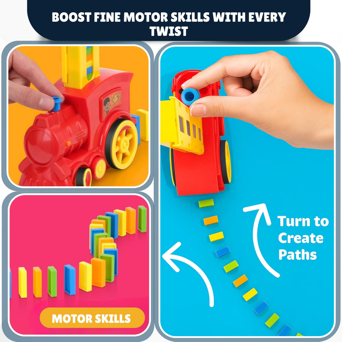 Montessori-inspired Atlasonix Domino Train supports independent exploration