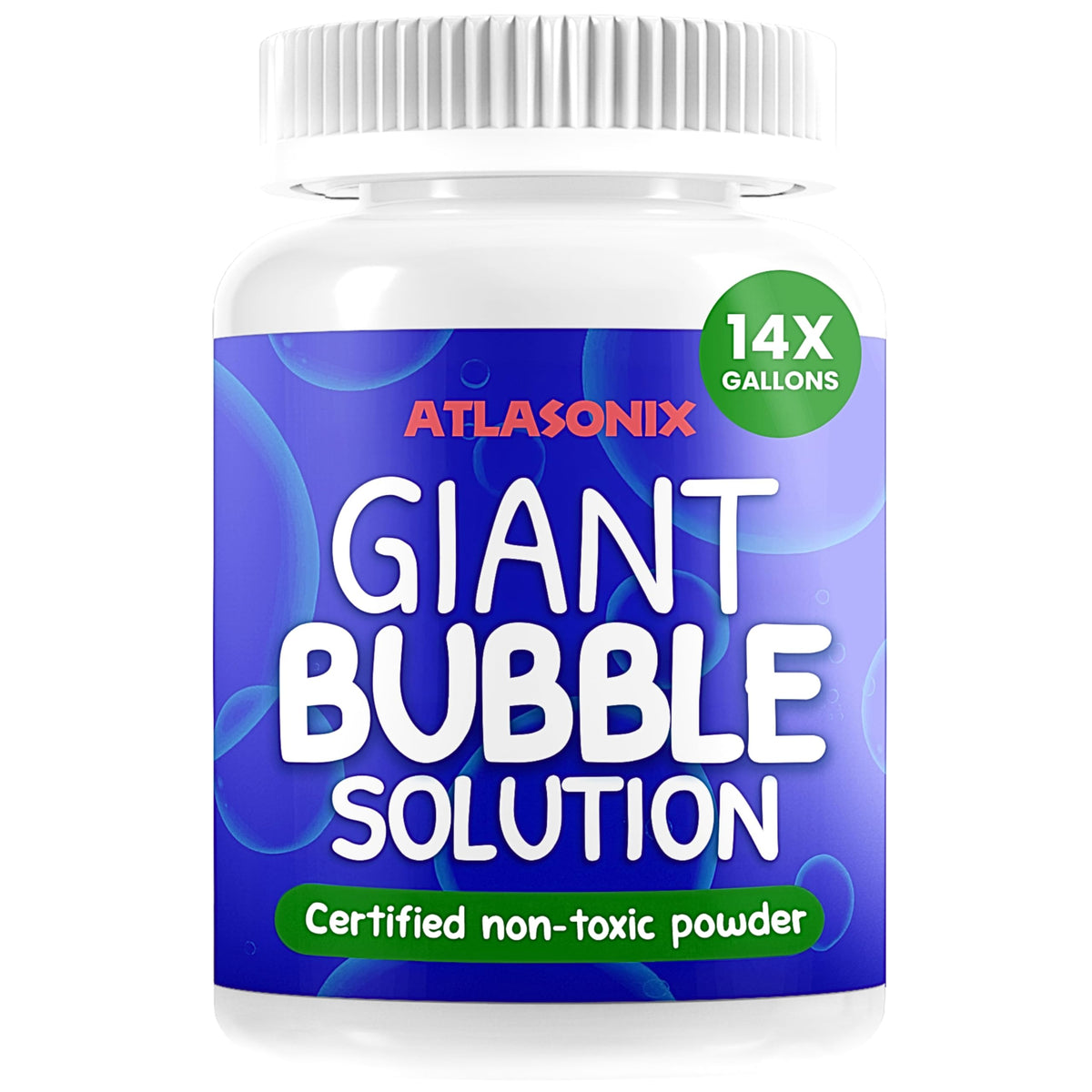 Atlasonix giant bubble solution bottle ready for outdoor play and big bubble adventures