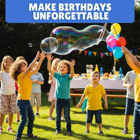 Atlasonix outdoor family fun setup with kids enjoying bubbles