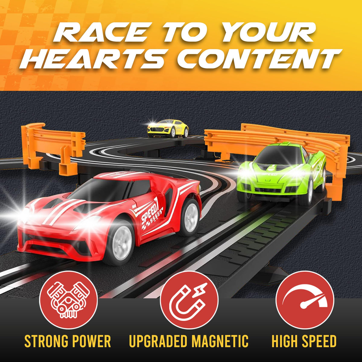 Atlasonix track features two controllers for engaging two-player racing