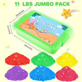 Kids shaping sand into castles with AtMini sand to boost creativity.
