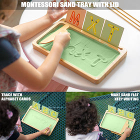 AtMini sand tray letter cards help uppercase and lowercase recognition.