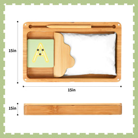 AtMini sand tray letters cards set promotes early literacy through letter recognition.