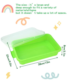 AtMini sensory bin with portable handle, easy for kids to carry