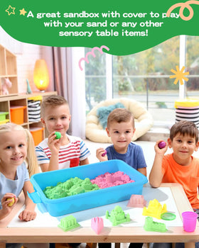 AtMini sensory bin sand tray durable plastic for quick cleanup