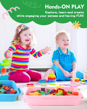 AtMini sensory bin with handle, convenient to move between rooms