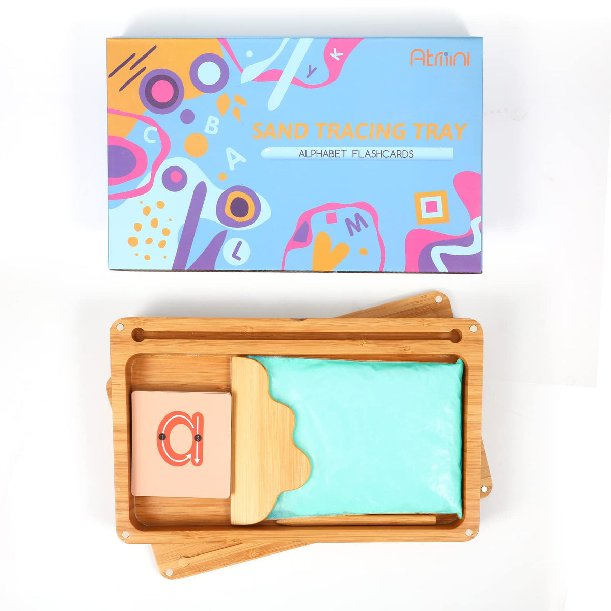 AtMini sensory sand play kit encourages fine motor skills and creativity.