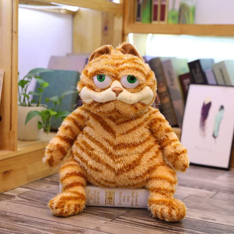 ATOKNG Yellow Fat Cat Plush with lazy look for cozy play.
