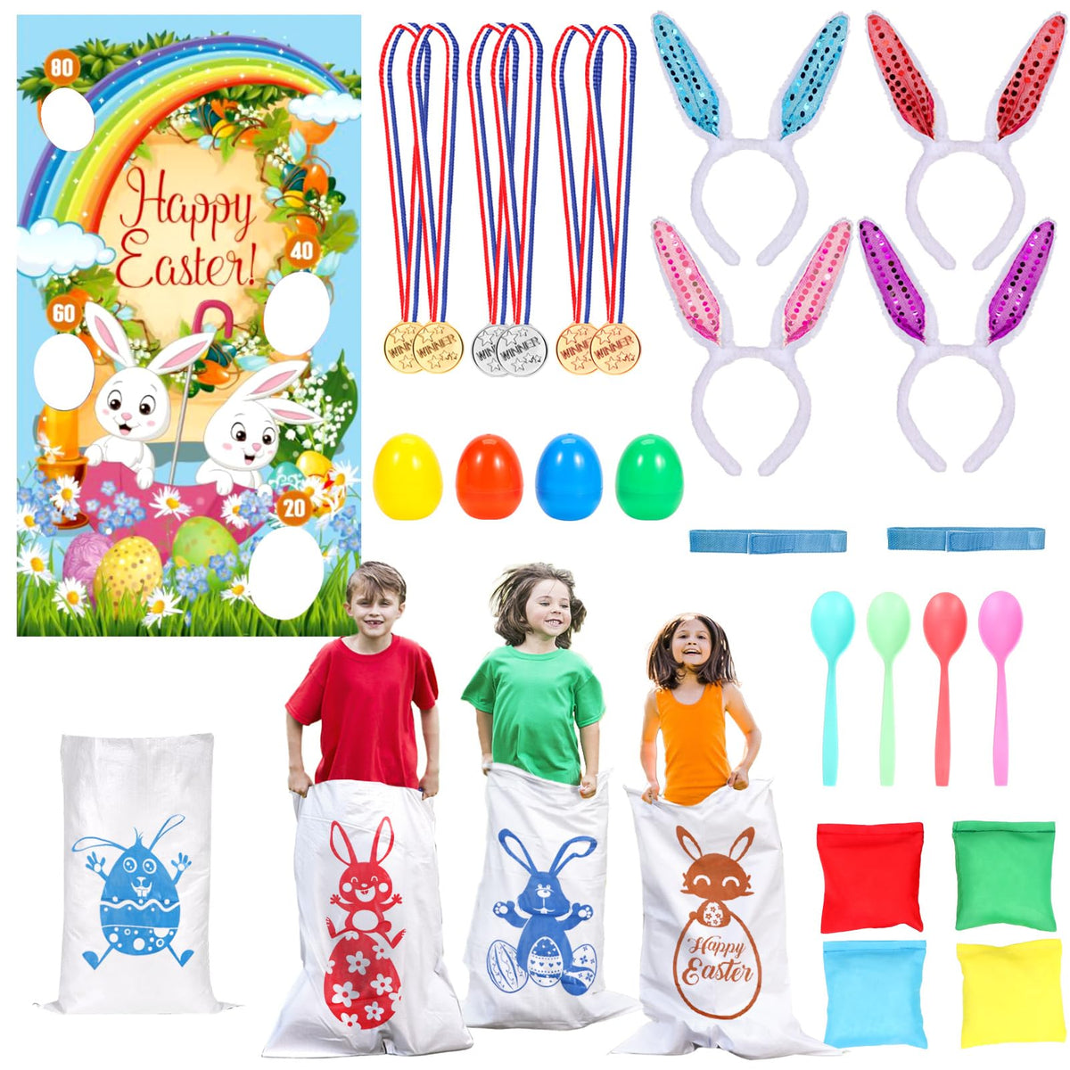 Atonofun Easter party kit ready for backyard fun and easy setup