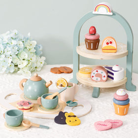 Atoylink wooden tea set dessert collection inspires storytelling