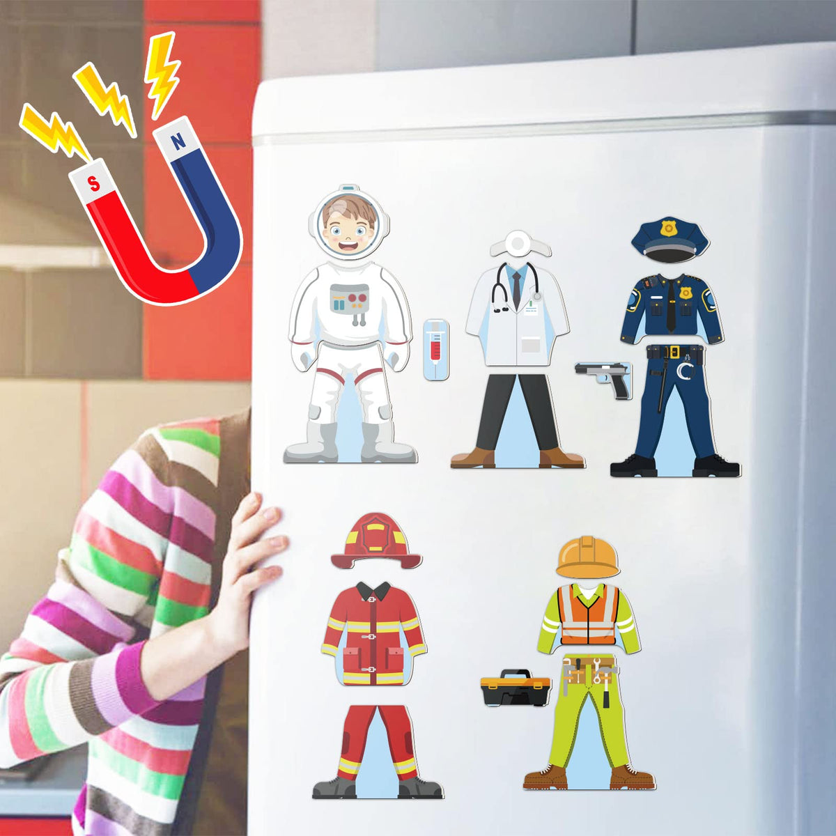 Atoylink wooden doll stand keeping figures upright for display and play