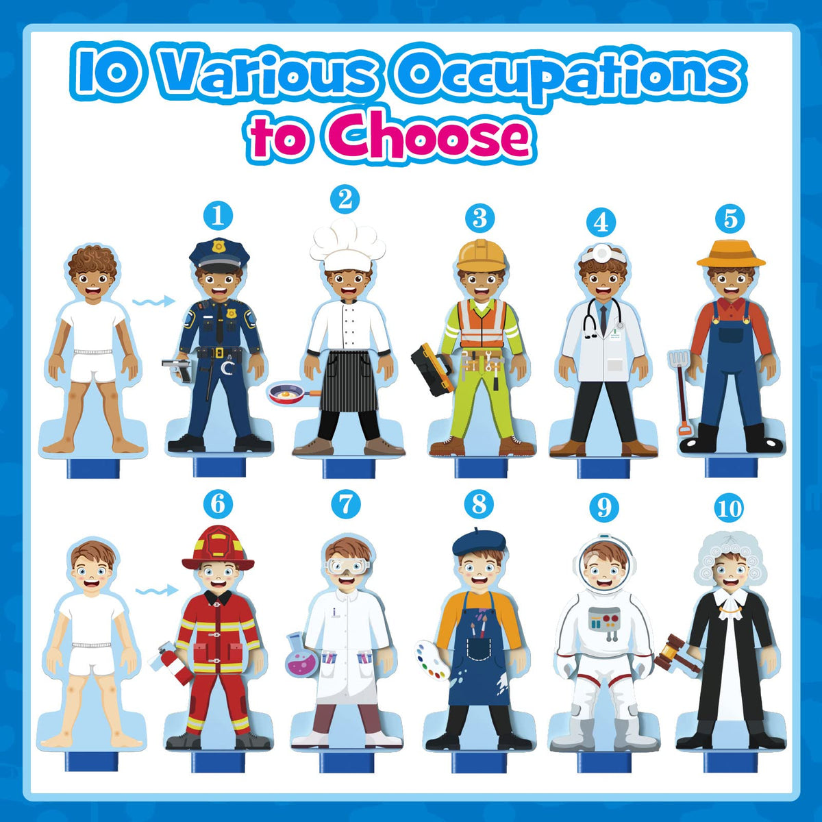 Atoylink magnetic outfits and accessories arranged for easy matching and role play