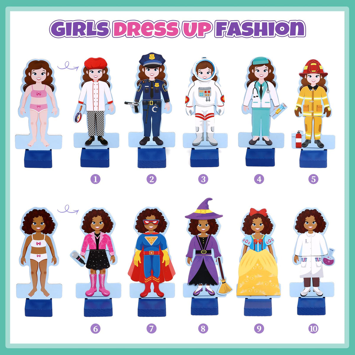 Atoylink magnetic outfits and accessories keep playtime organized and reusable