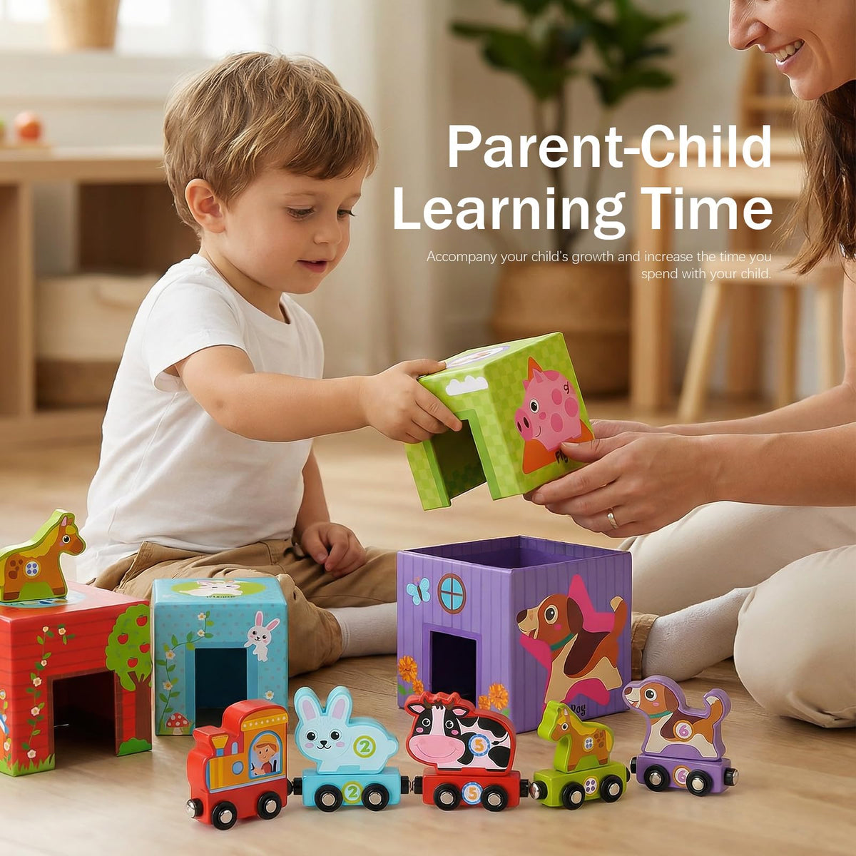 Atoylink Montessori-inspired learning toy supports multi-child play.