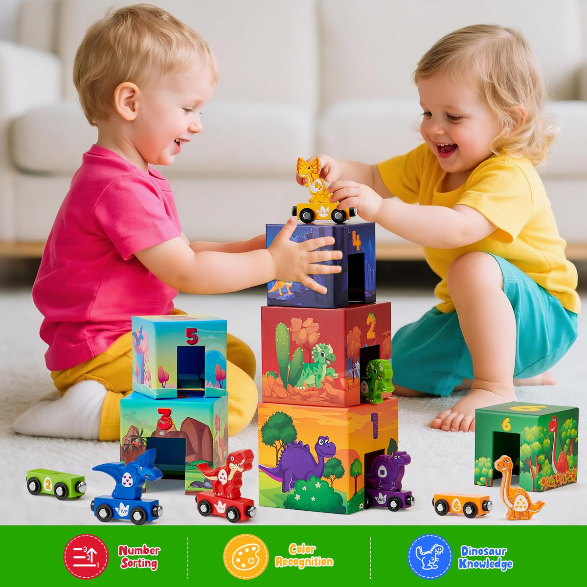 Atoylink numbers 1-6 blocks aid early counting and color recognition