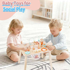 ATOYUS 13-in-1 activity table carrot harvest encourages interactive pretend play
