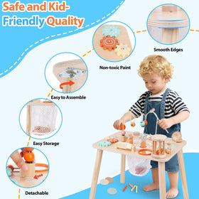 ATOYUS 13-in-1 activity table clock game builds time recognition through interactive learning